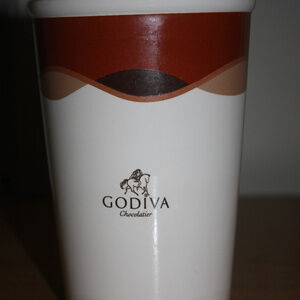 Godiva Chocolate Cannister Utensil Crock